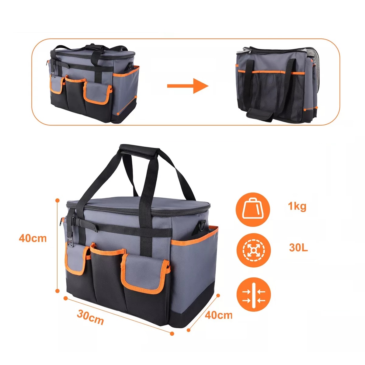  Mochila 30l Impermeable Aislado Picnic Portátil Barbacoa