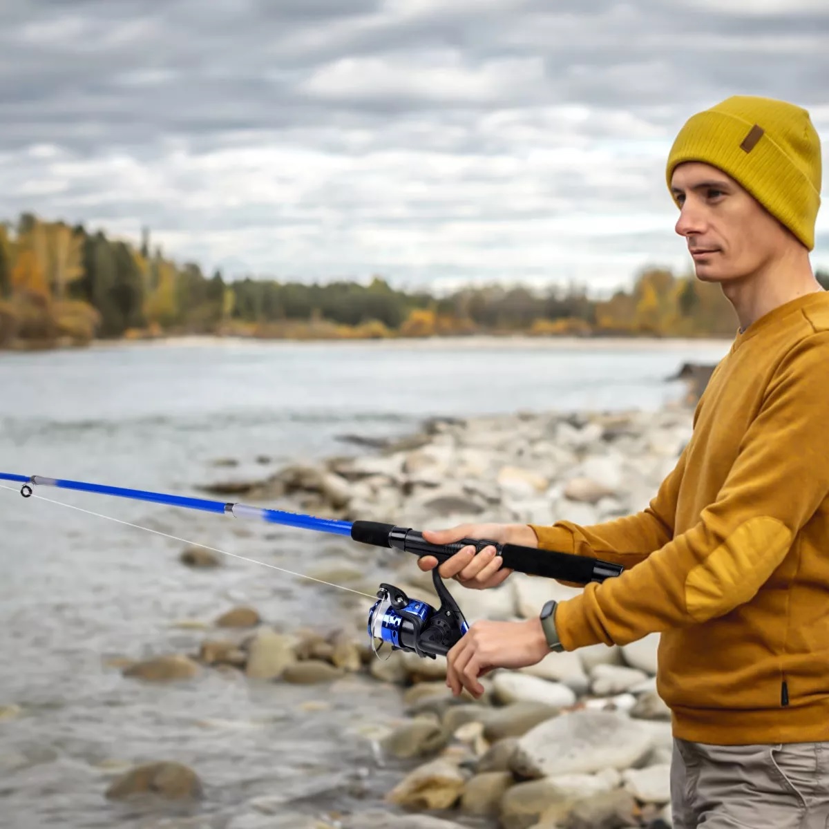 Combo 1.8m Caña De Pescar Accesorios Para Pesca Con Señuelo 
