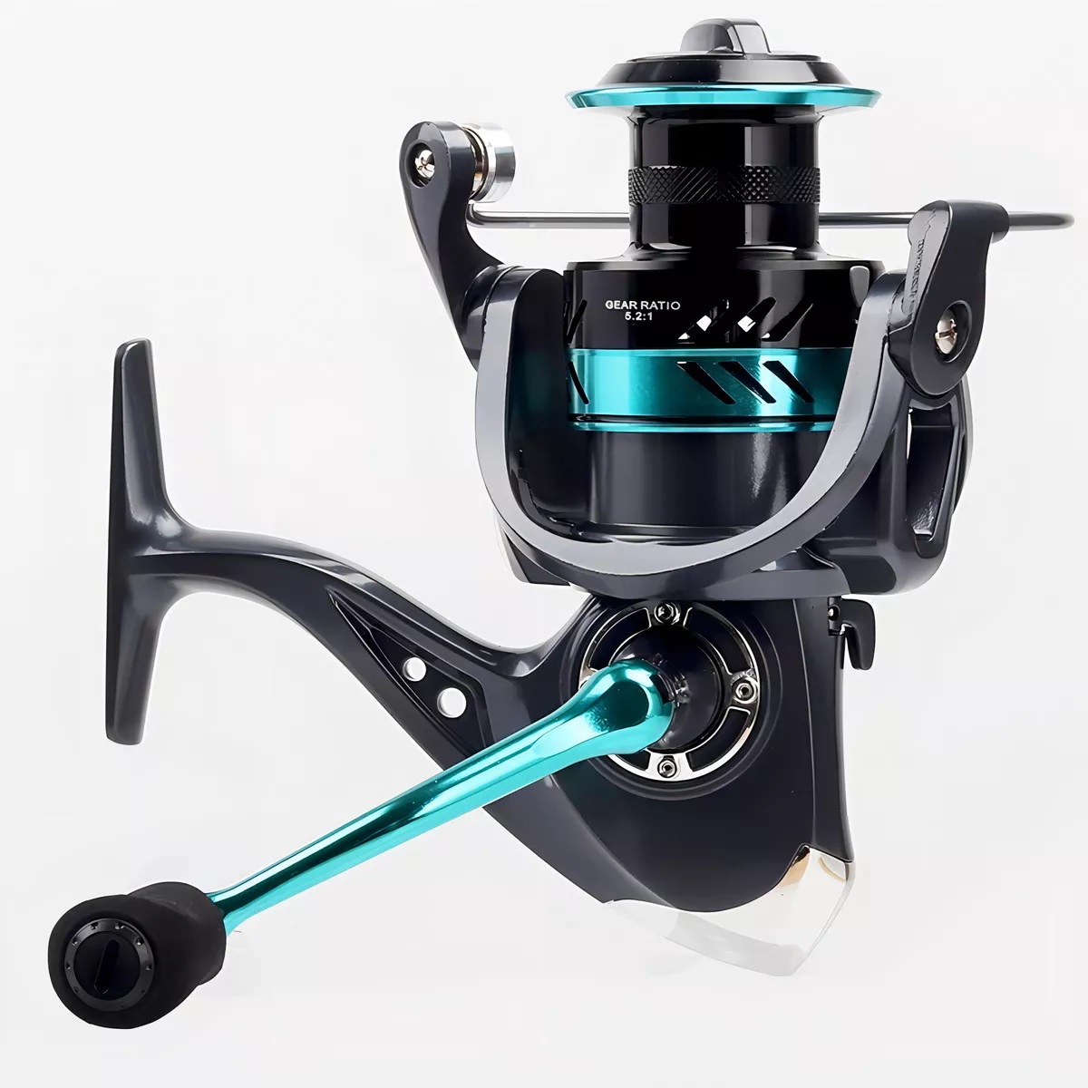 Carrete Pesca Ligero Rueda Giratoria Rápida Dk4000 Color Negro