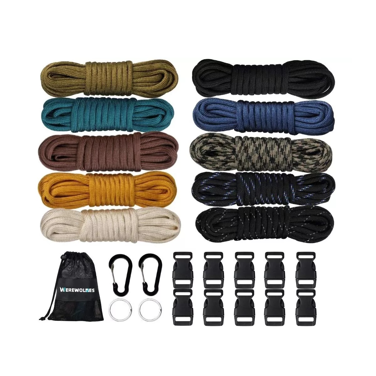 Kit Paracord 550 Combinado Fabricación De Pulseras 