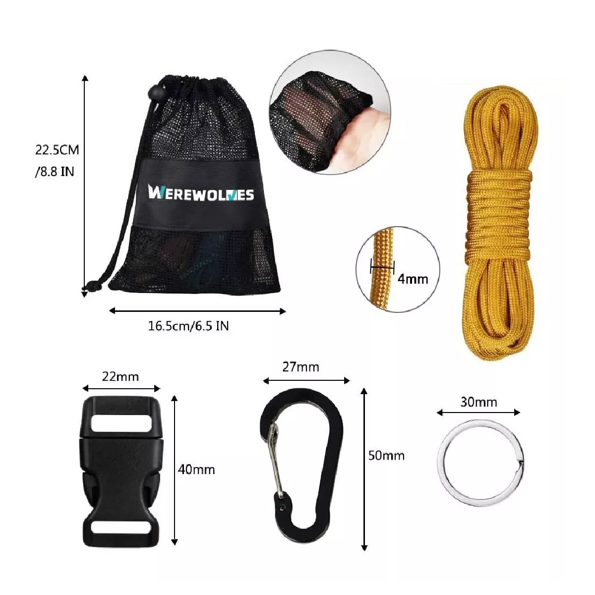 Kit Paracord 550 Combinado Fabricación De Pulseras 