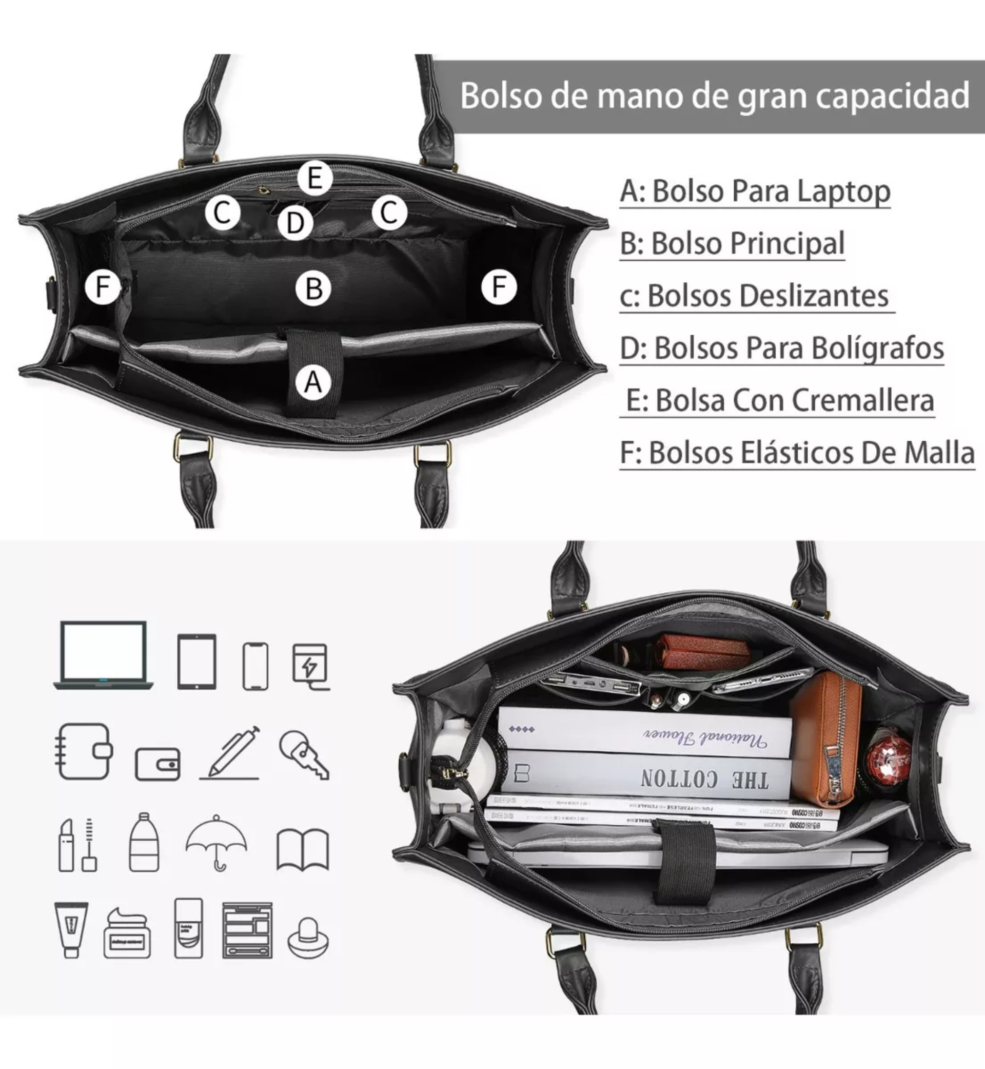 Bolsa De Cuero Real Para Laptop De 15.6 In Para Mujer