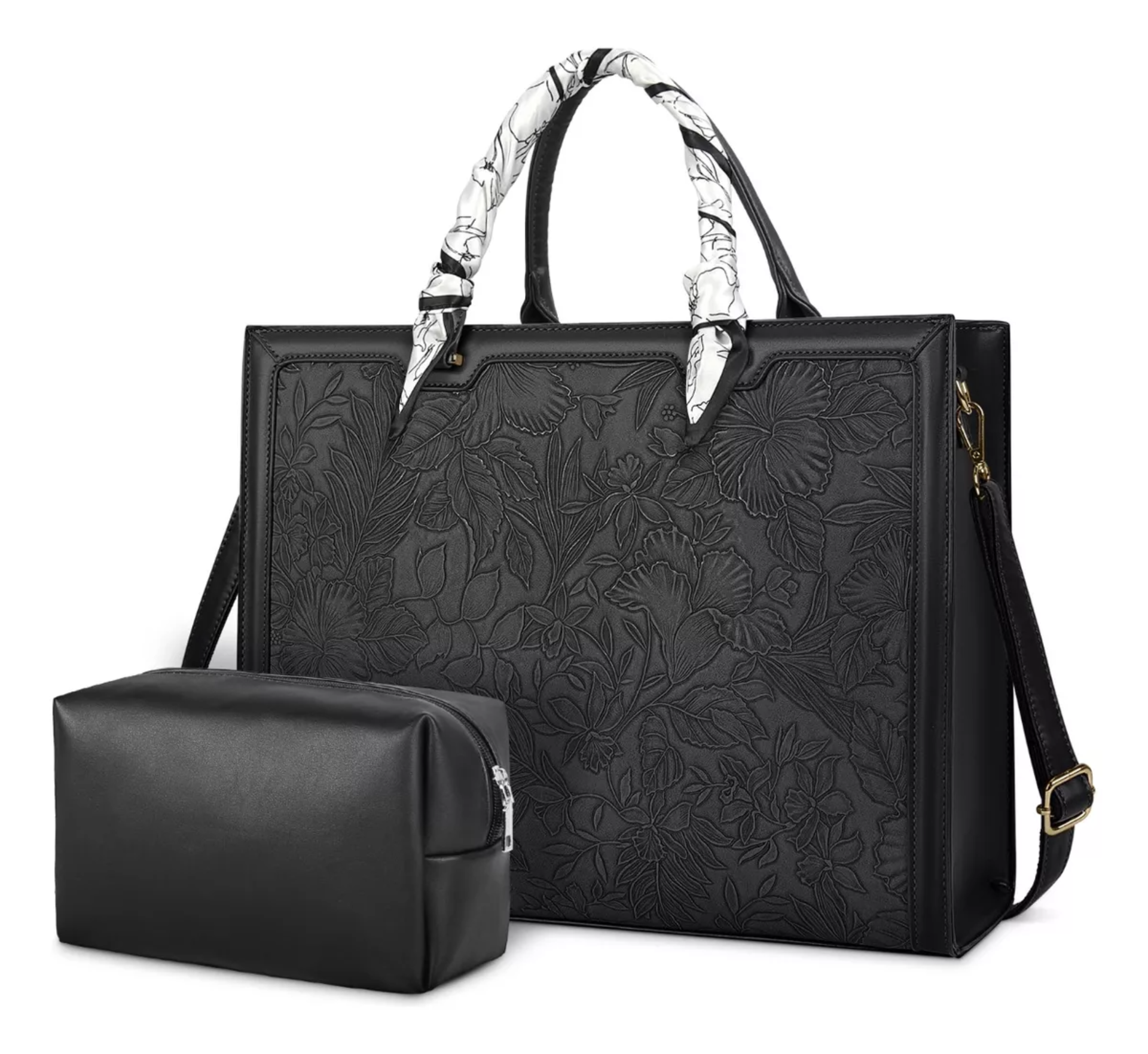 Bolsa De Cuero Real Para Laptop De 15.6 In Para Mujer