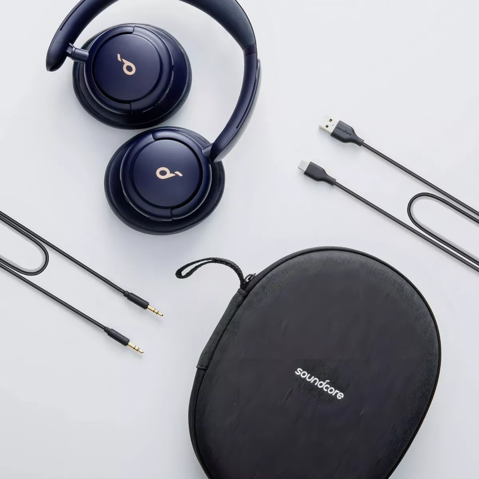 Audífonos Diadema Soundcore by Anker Life Q30 con Cancelación Activa de Ruido hasta 95% Múltiples Modos Tiempo de Reproducción 40 Horas Color Midnight Blue