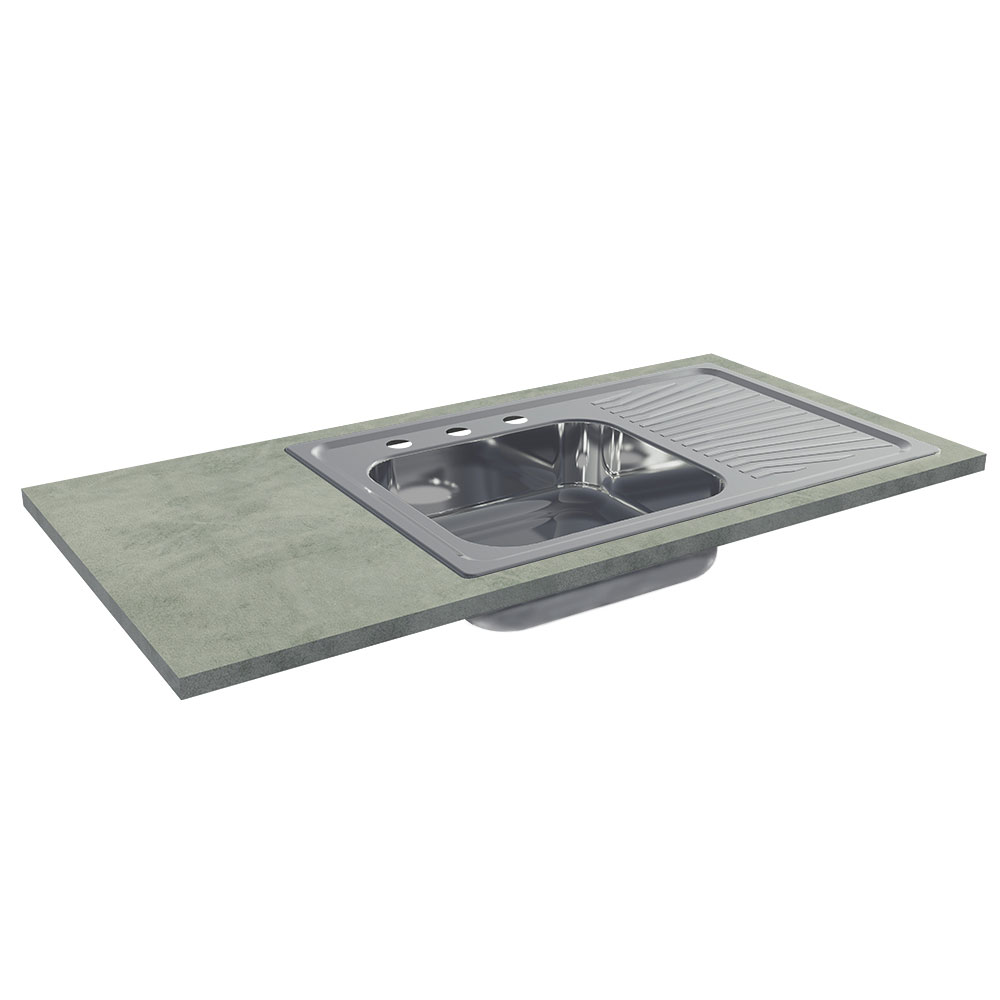 Mueble de Cocina Encimera con Tarja de Inox Luna 120cm 02
