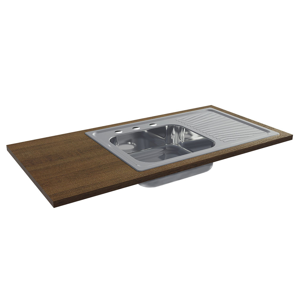 Mueble de Cocina Encimera con Tarja de Inox Luna 120cm 01