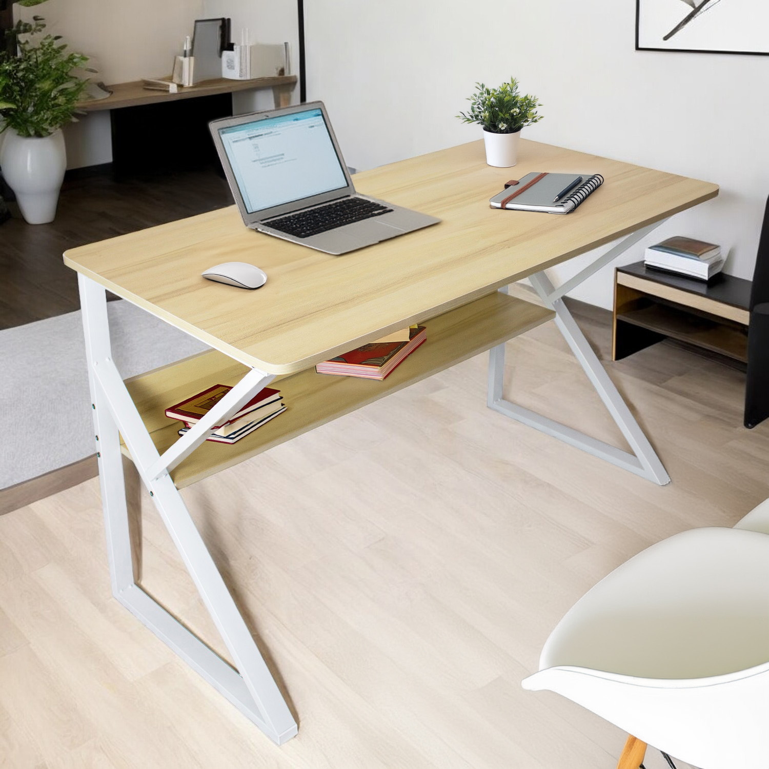Ilios Innova Escritorio para computadora Estilo Minimalista (Maple)