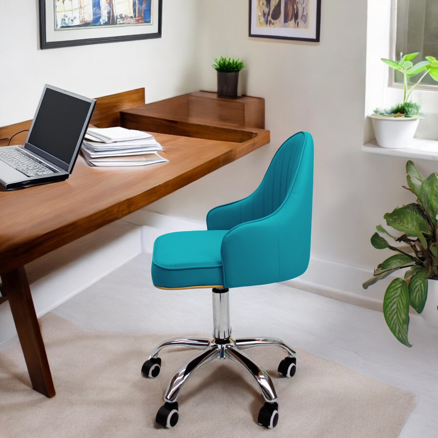 Ilios Innova | Elegante Silla para Oficina Tokio Azul| Silla Ajustable y Cómoda para Home Office | Sillas de escritorio
