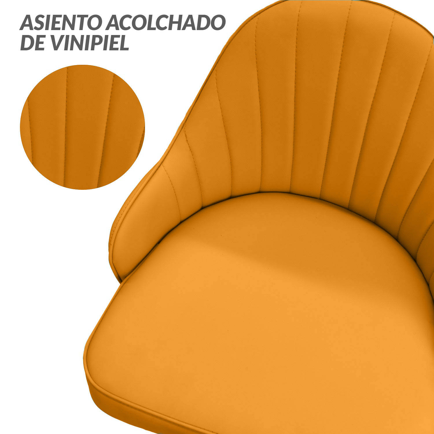 Ilios Innova | Elegante Silla para Oficina Tokio Naranja | Silla Ajustable y Cómoda para Home Office | Silla con ruedas | Sillas de escritorio