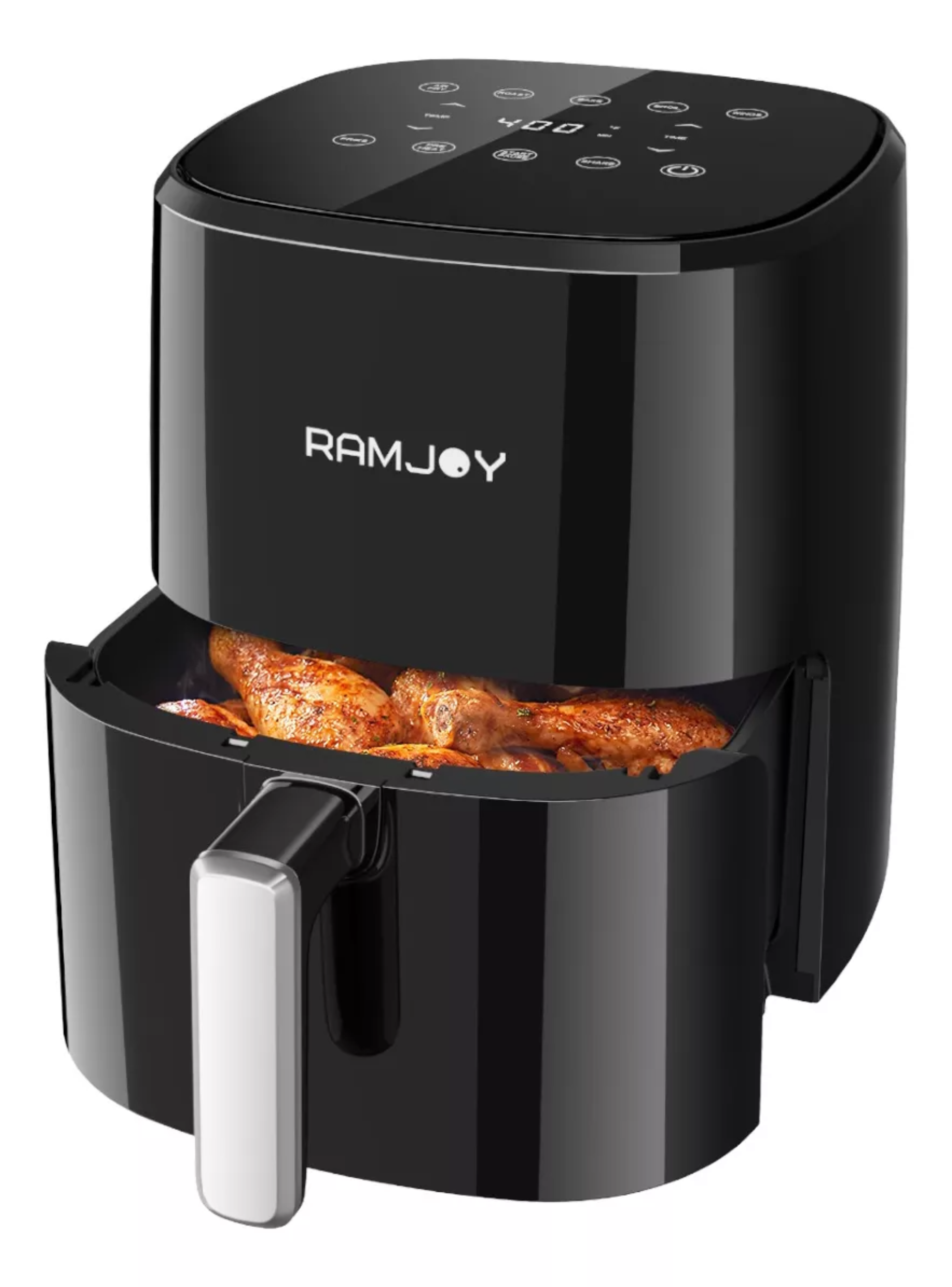 Ramjoy RAF-350 freidora de aire de 3.5L de galón compacta color negro