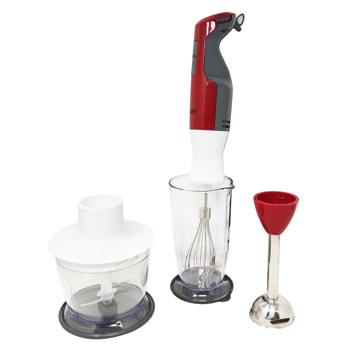 Batidora De Inmersión Con Accesorios Roja Oster FPSTHB2615R