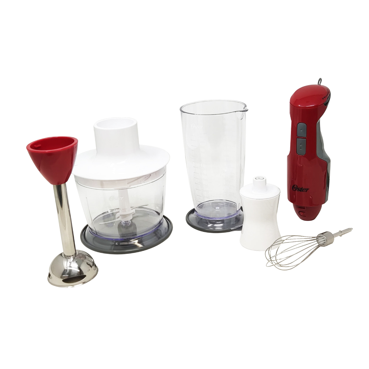 Batidora De Inmersión Con Accesorios Roja Oster FPSTHB2615R