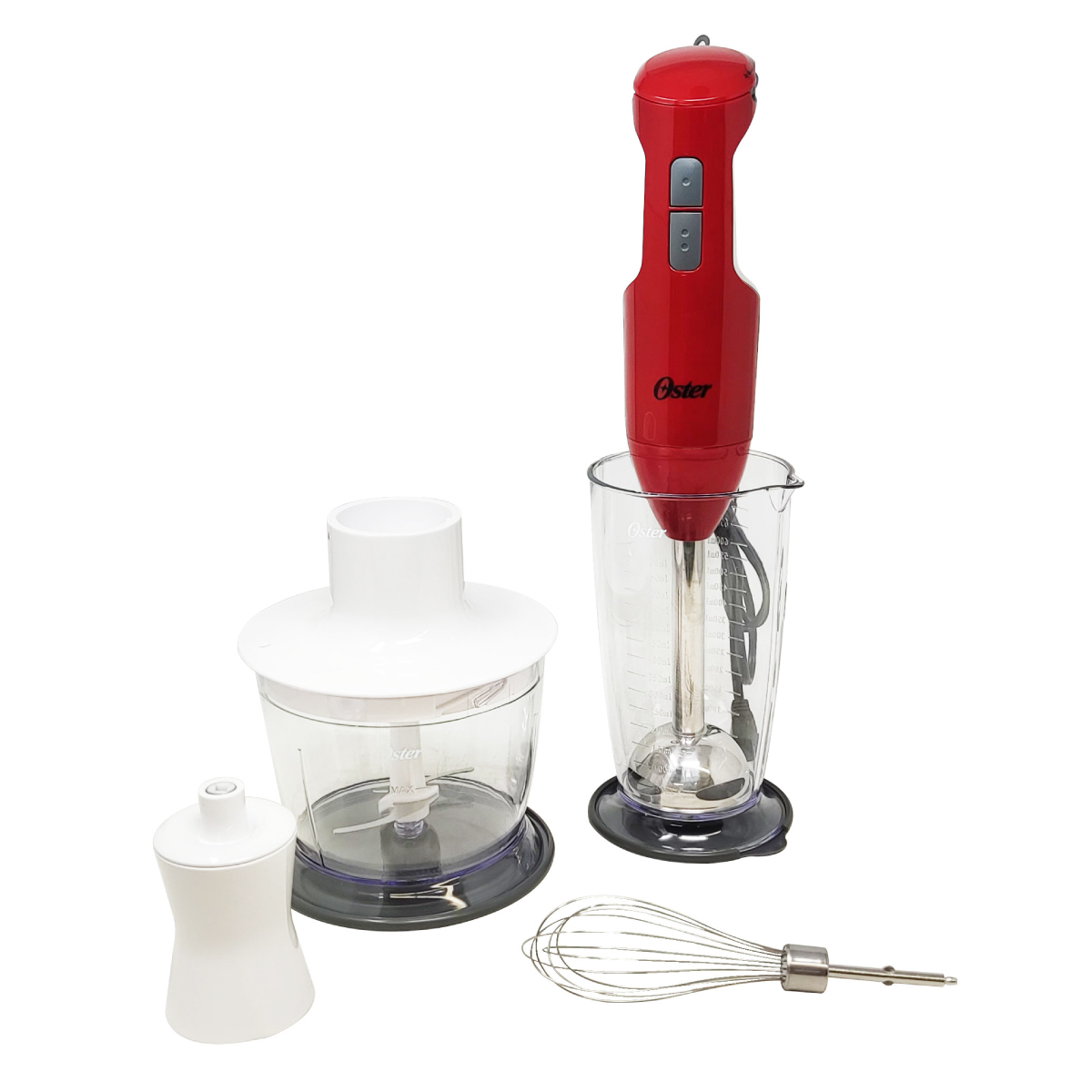 Batidora De Inmersión Con Accesorios Roja Oster FPSTHB2615R