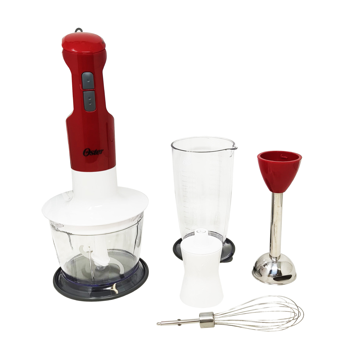 Batidora De Inmersión Con Accesorios Roja Oster FPSTHB2615R