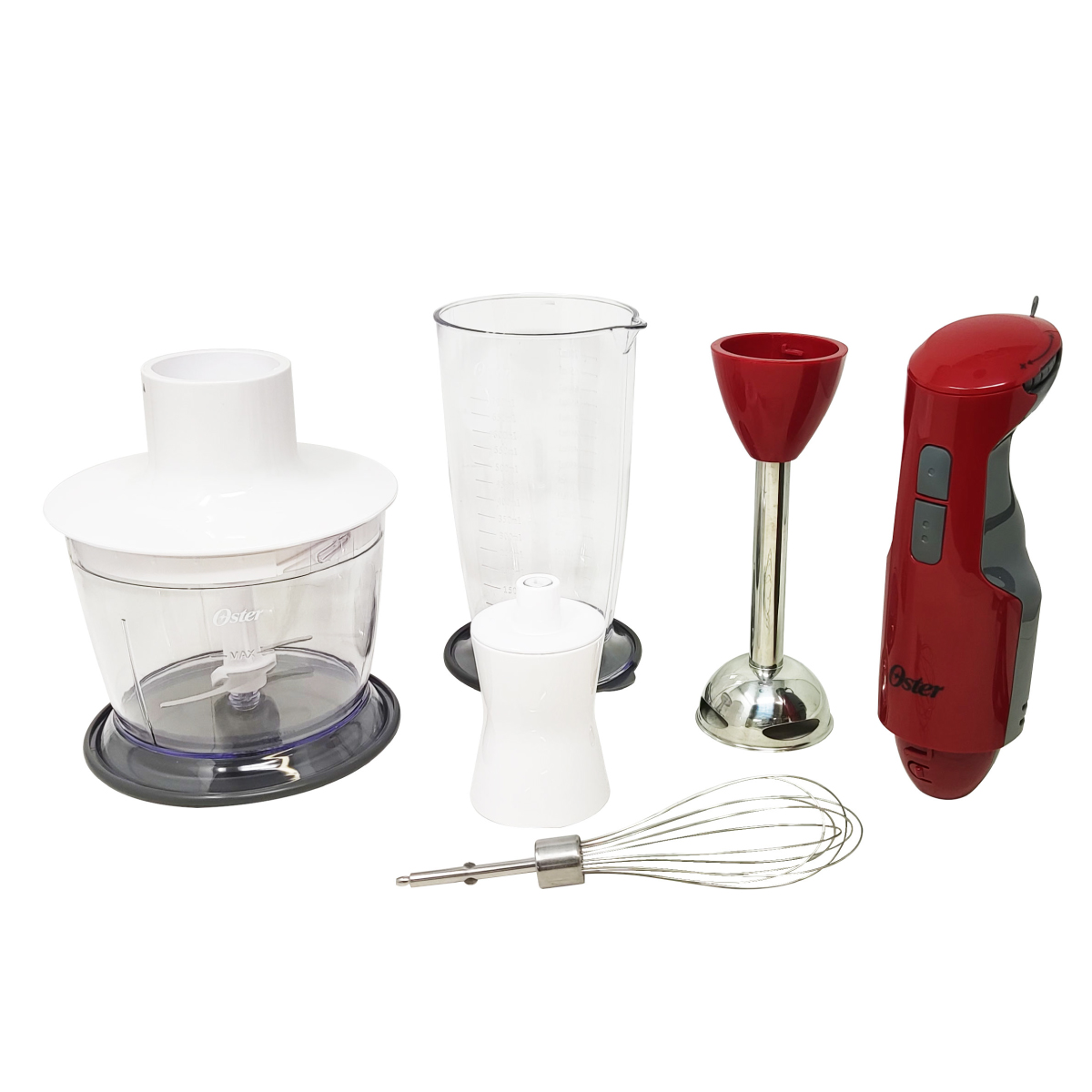 Batidora De Inmersión Con Accesorios Roja Oster FPSTHB2615R