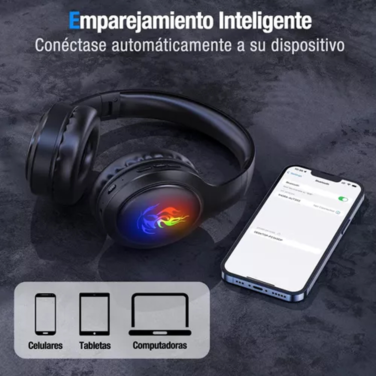 Audífonos Inalambricos Gamer Diadema Bluetooth Aut202