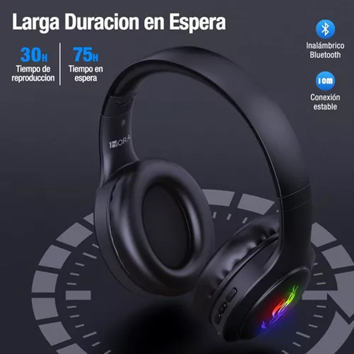 Audífonos Inalambricos Gamer Diadema Bluetooth Aut202