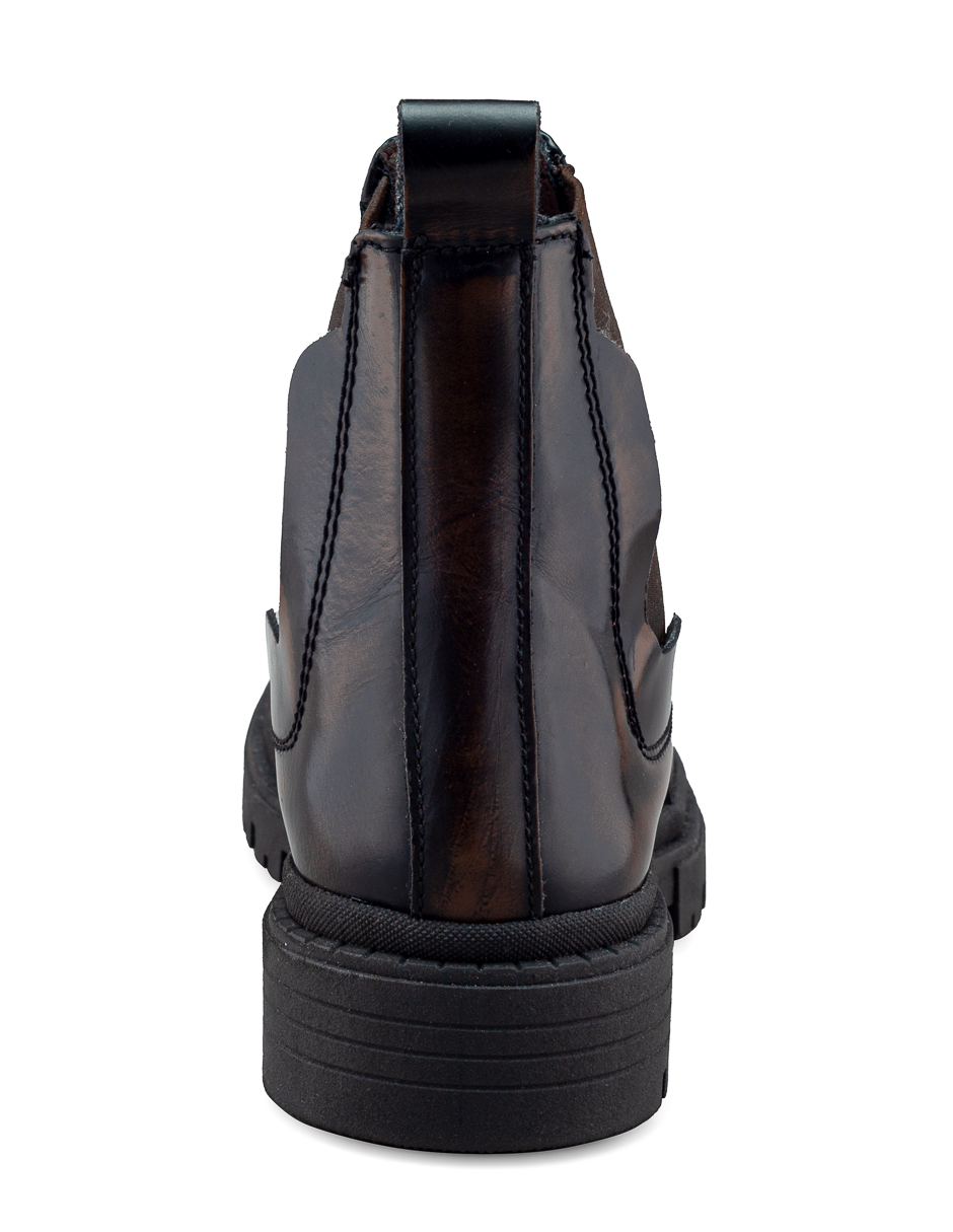 Bota Chelsea de Piel Café para Hombre con Suela Chunky Dasalo