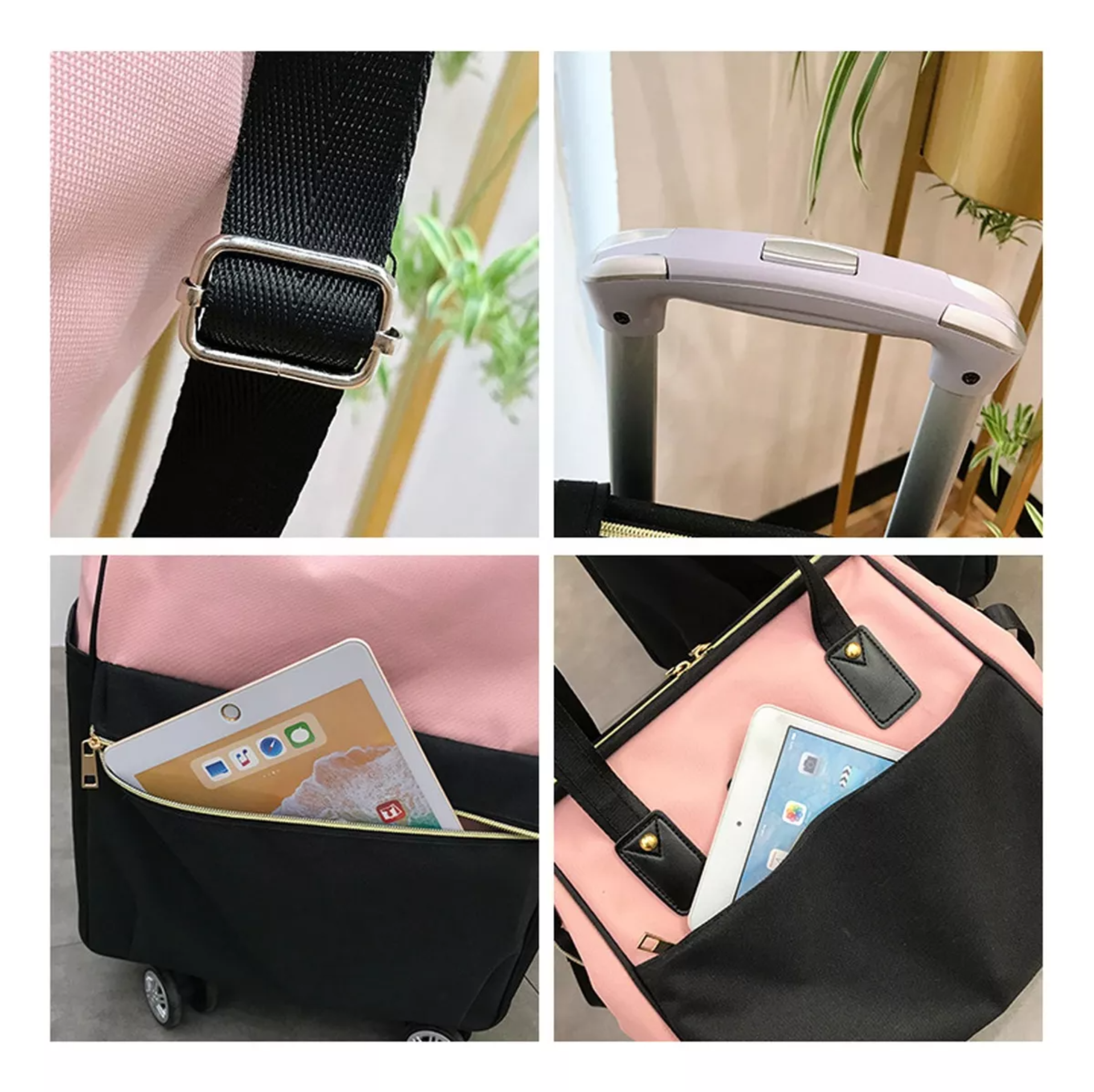 Set 2 Maleta Con 4 Ruedas Mano 20in 15kg Mochilas Escolares De Viaje Bolsa Aprobado Por Avión Impermeable Para Laptop 15.6 Pulgadas Backpack Totebag