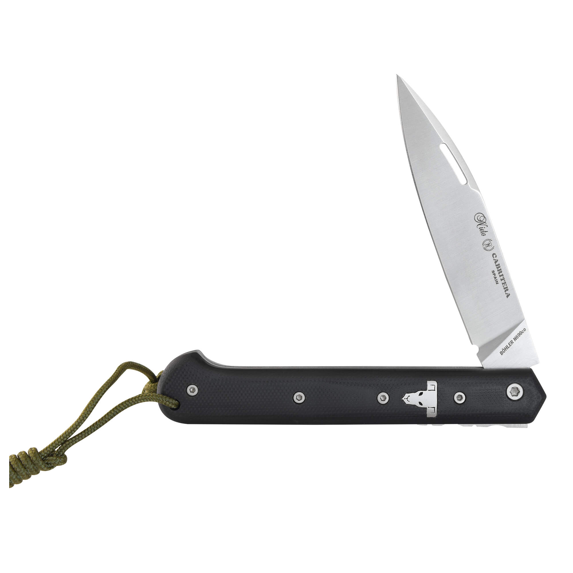 Navaja "Cabritera", mango G10 y acero inoxidable Böhler, dureza N-690 co