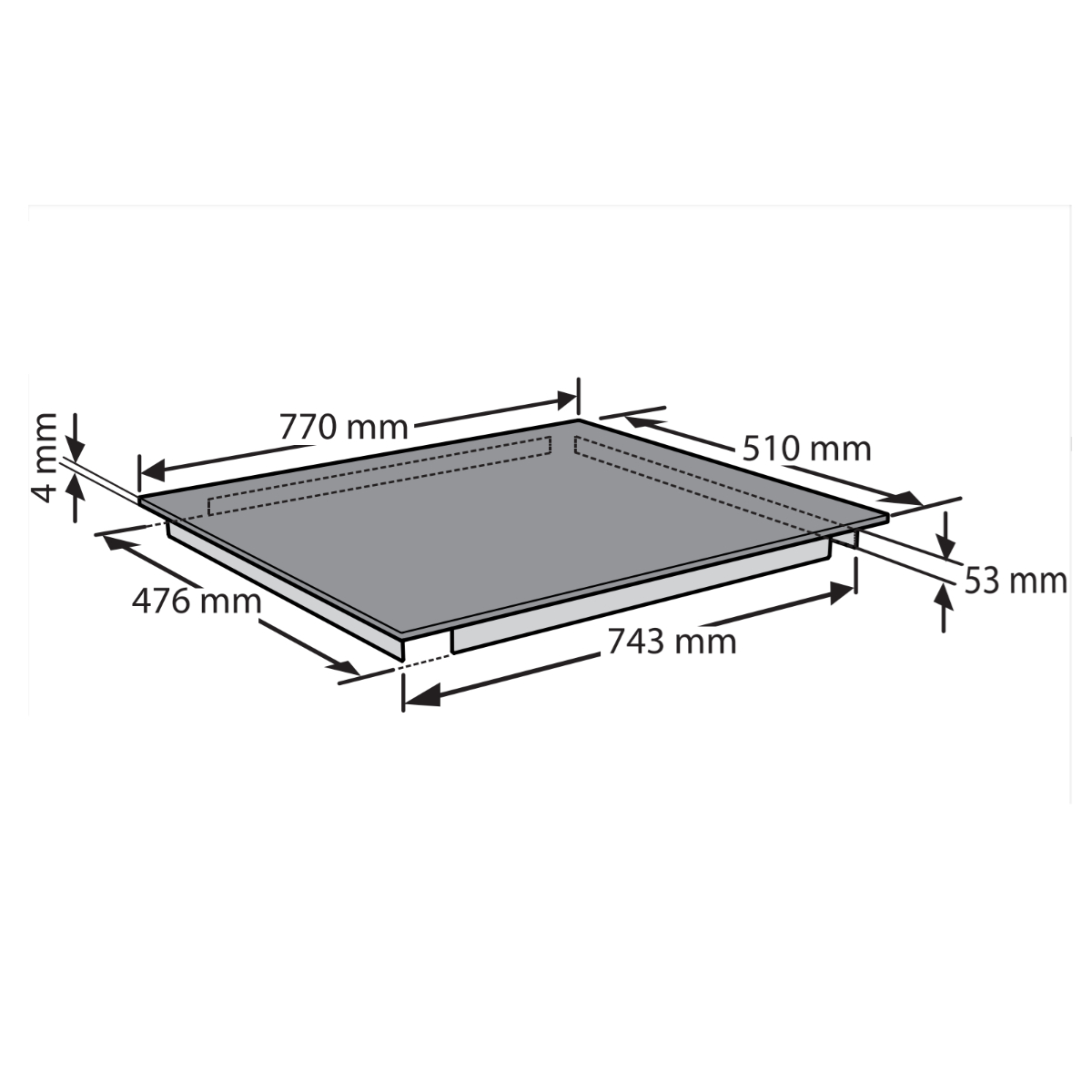 Parrilla Vitrocerámica de Inducción Empotrable Whirlpool WPIWIXP0JBL de 77 cm