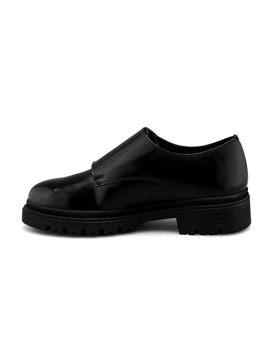 Zapato Monkstrap de Piel Vacuno Negro con Doble Hebilla Para Hombre Dasalo