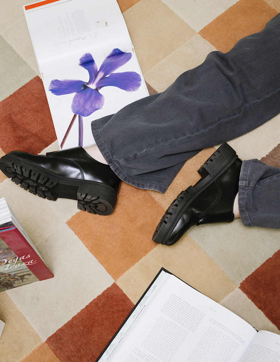 Zapato Monkstrap de Piel Vacuno Negro con Doble Hebilla Para Hombre Dasalo