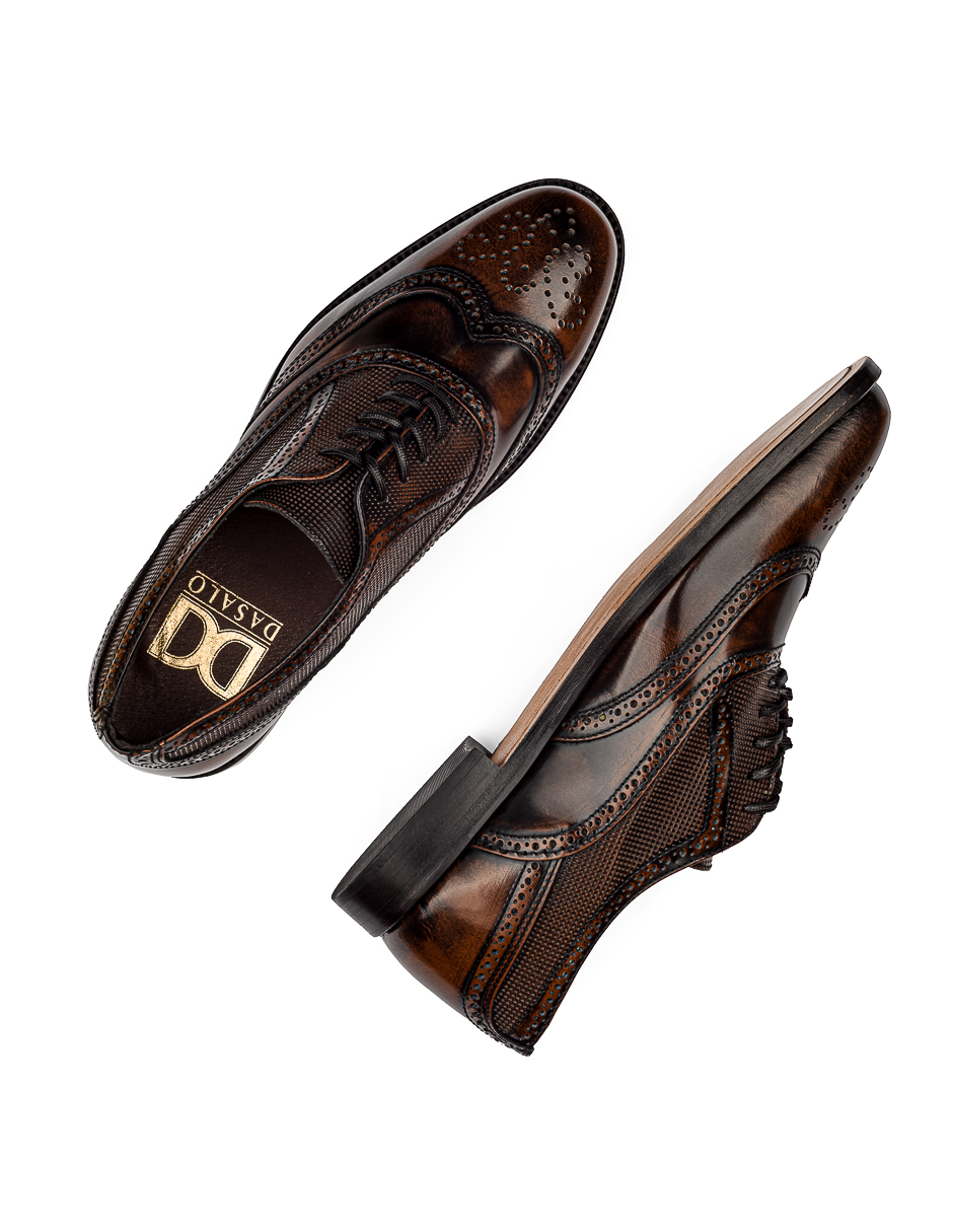 Zapato Bostoniano De Piel Vacuno Café Formal Para Hombre