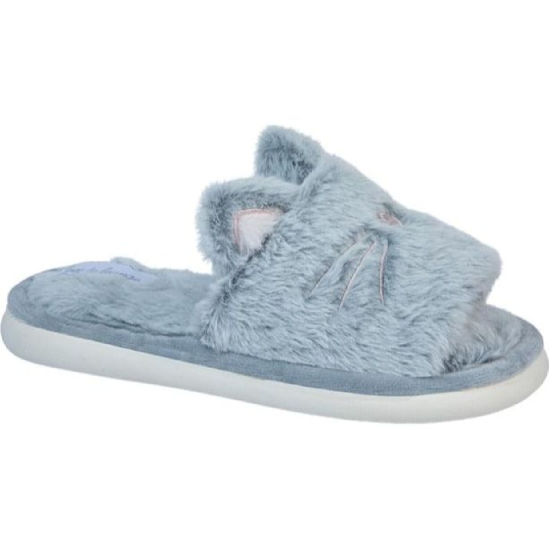Sandalia para mujer,  marca Shosh Confort, abierta y destalonada, cómoda, con forma de gato, color gris 1179777