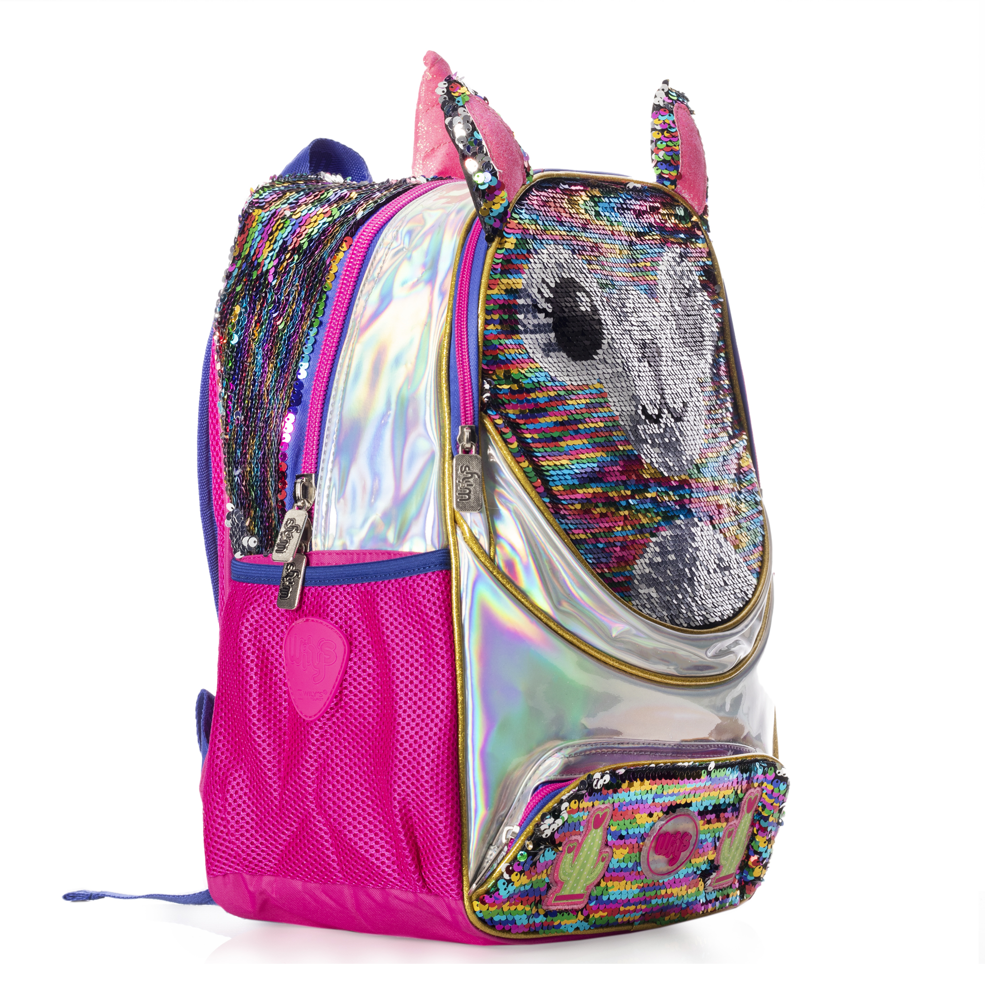 Mochila Llama Lentejuela Multicolor Wilys