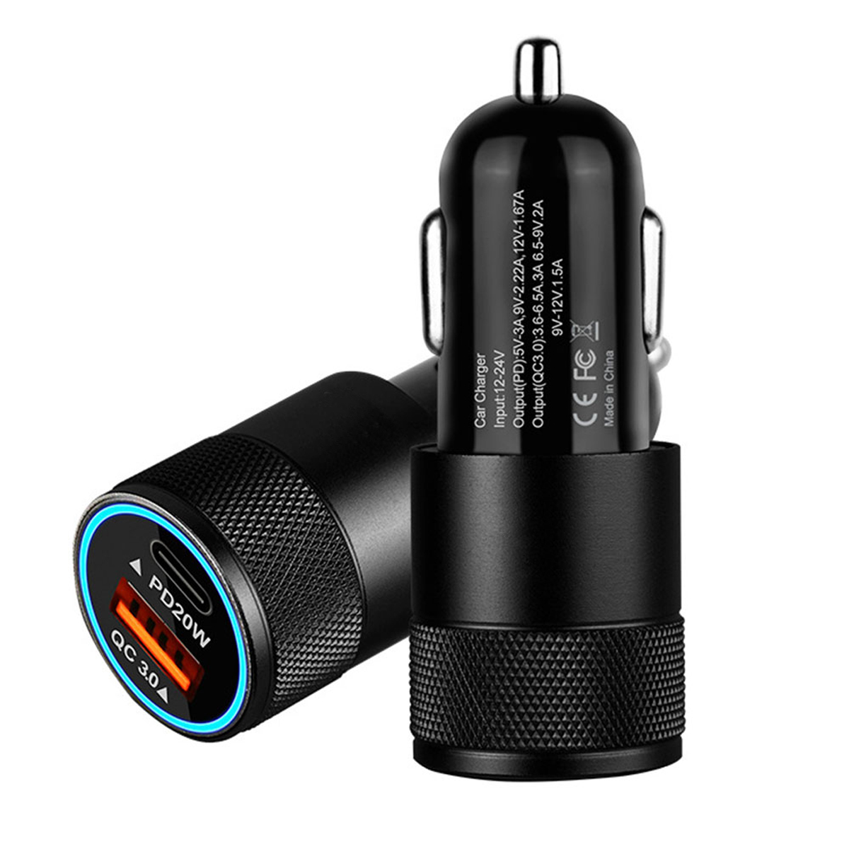 Cargador De Coche Usb De Carga Rápida Qc3.0+pd Tipo C