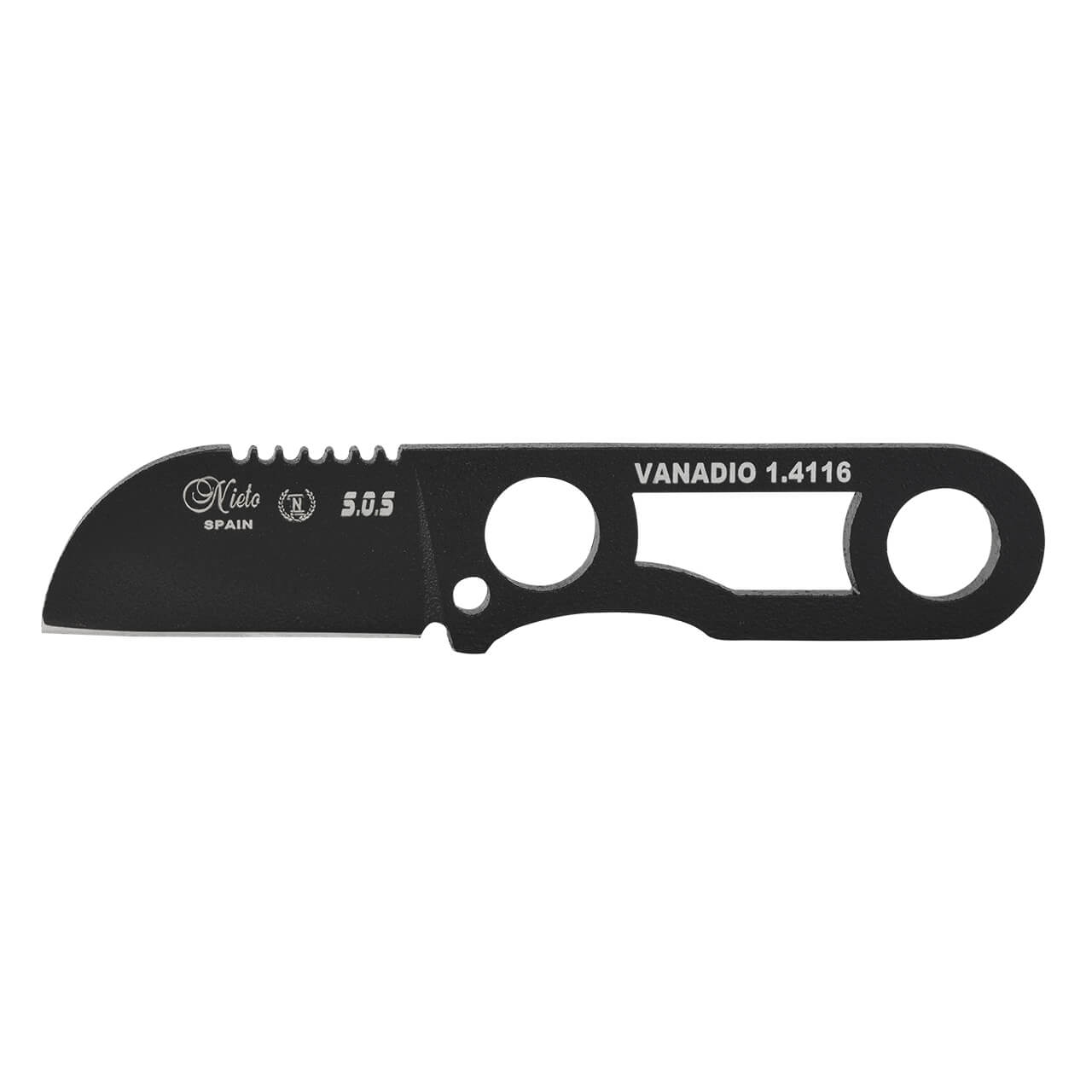 Cuchillo S.O.S., con funda de kydex, acero vanadio, dureza 1.4116