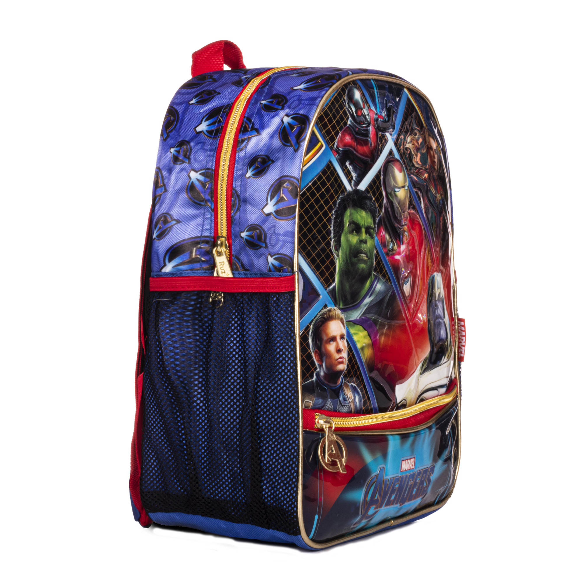 Mochila Avengers Marvel End Game Ruz Color Azul Diseño De La Tela Liso