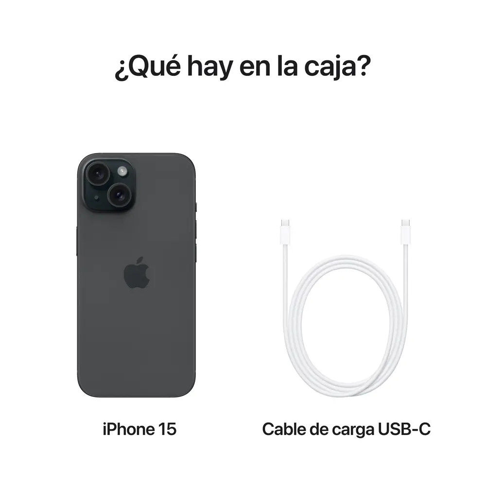 Apple iPhone 15 128 Gb Negro Desbloqueado SIM Fisico Garantia Apple Mexico