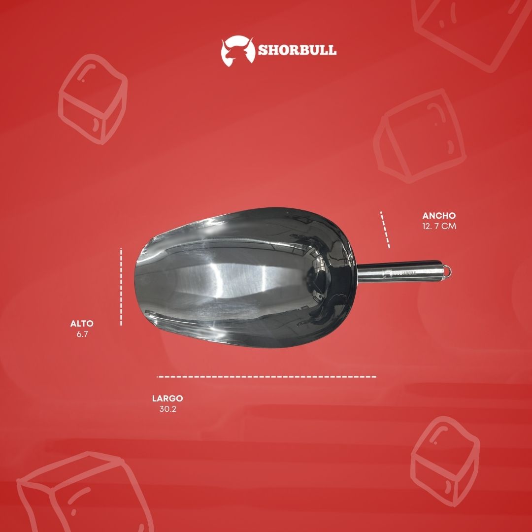 Pala de Hielo de  Acero Inoxidable Shorbull