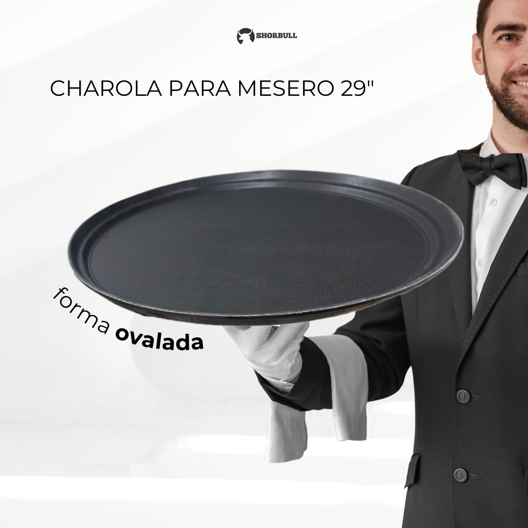 Charola imperial ovalada 29" mesero Shorbull