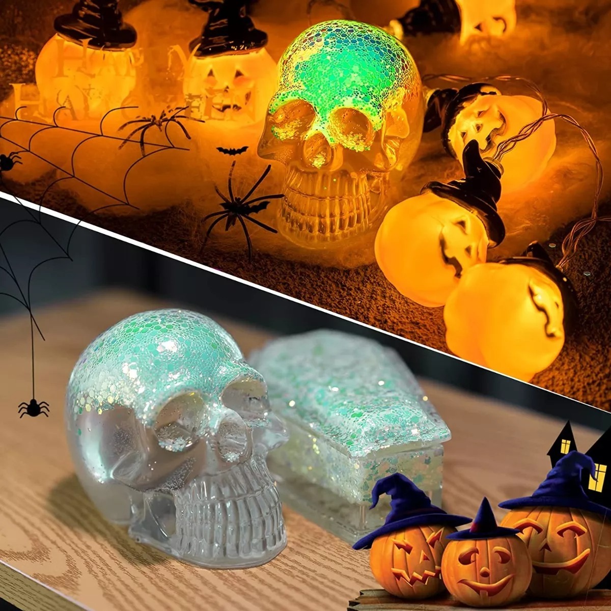Molde Silicon Calavera Azúcar Craneo Vela 3d Jabón Epoxy 3pc