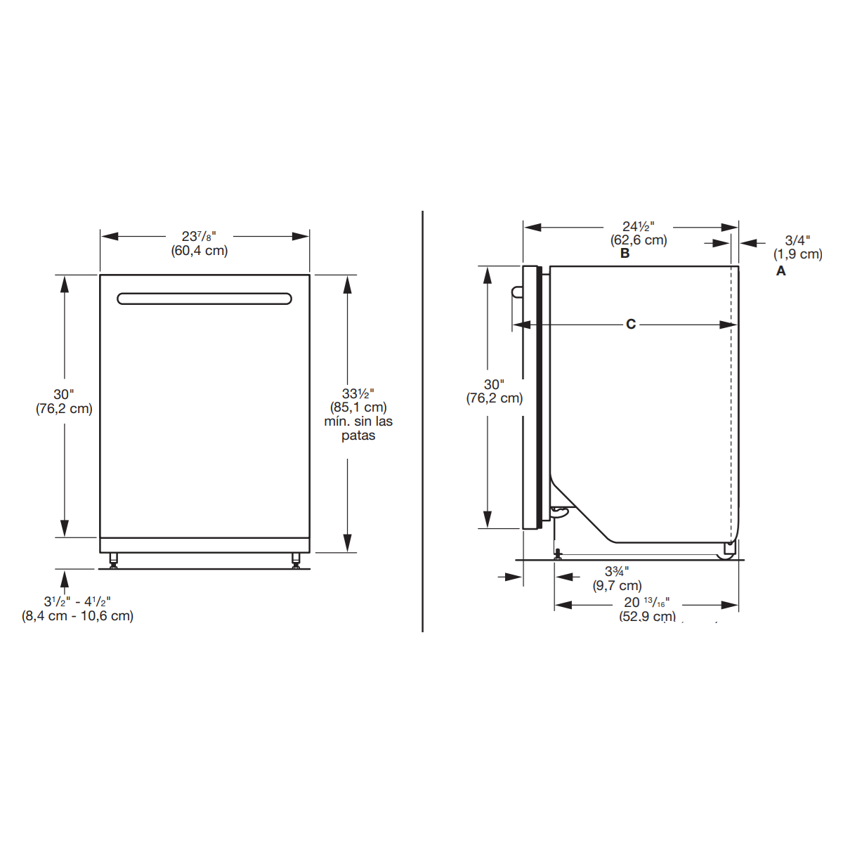 Lavavajillas Empotre KitchenAid KDFE104KPS 60 cm (24") 12 Servicios Acero Inox