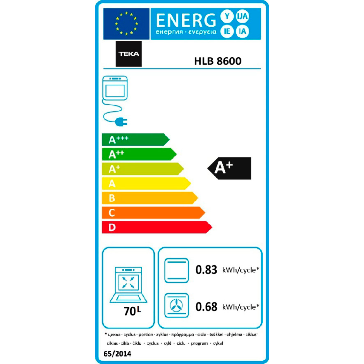 Horno Eléctrico Empotre Teka HLB 8600 ST de 60 cm (24") Tecnología SurroundTemp