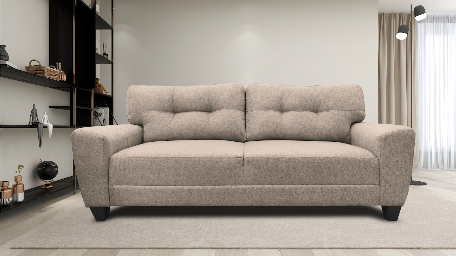 Sofa El Bazar Store Sidney Lino Beige 3 Plazas, Modular, Moderno, Sala