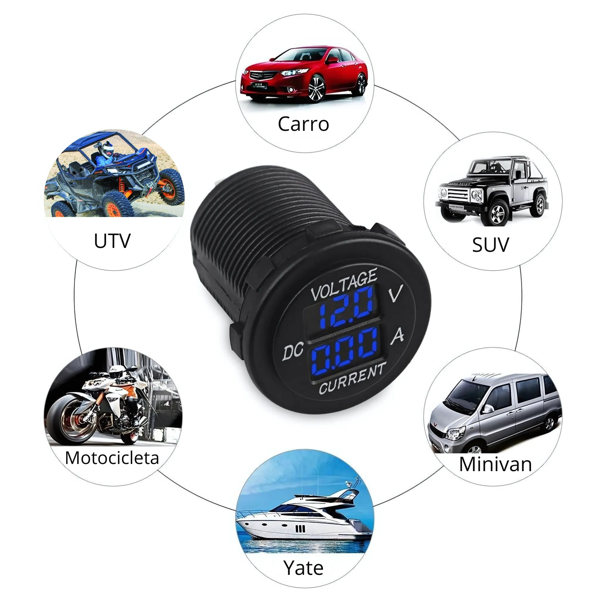 Medidor Digital Voltaje Para Coche Auto Nippon America ISLDAVMS12