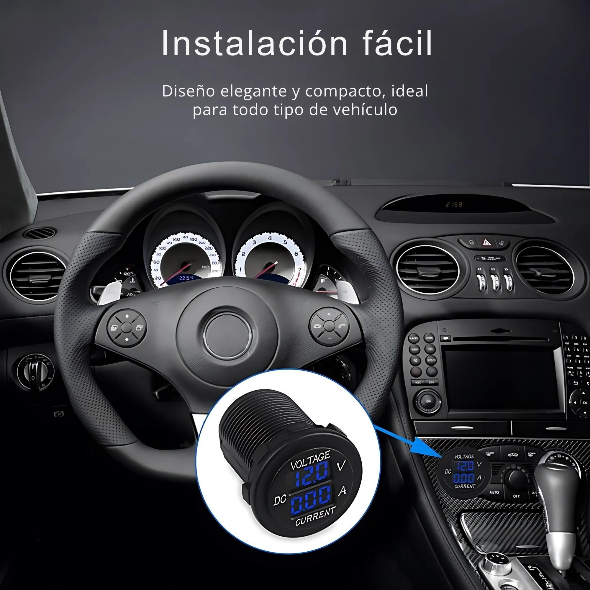 Medidor Digital Voltaje Para Coche Auto Nippon America ISLDAVMS12