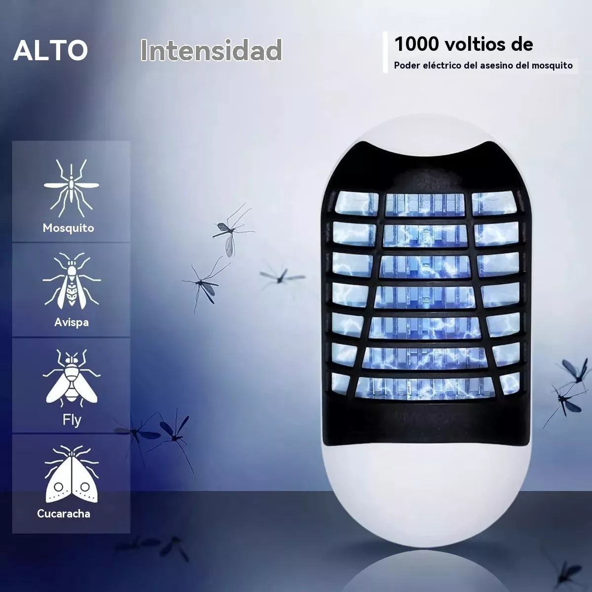 2 Unidades De Lampara Mata Mosquitos Eléctrico Matamoscas Re