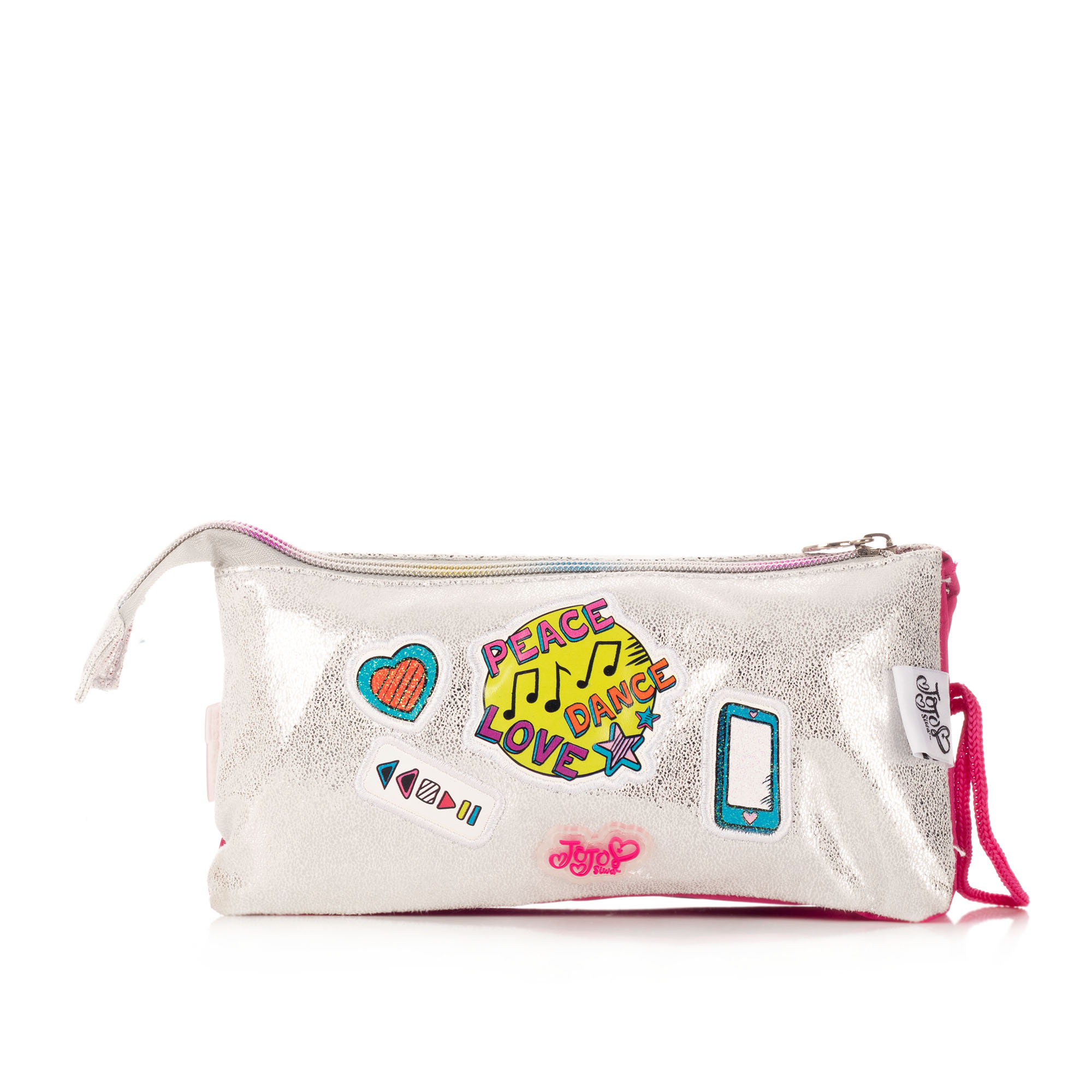 Lapicera Jojo Siwa Peace Dance Love 2 Cierres 2143 Atm Color Plateado Parches