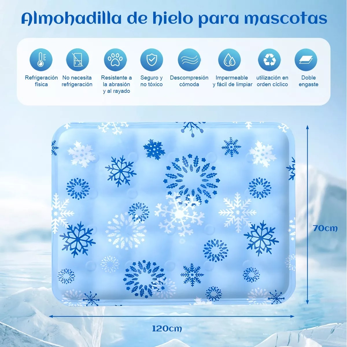 Tapete Para Perro Refrescante Gel Autoenfriamiento 70*120cm