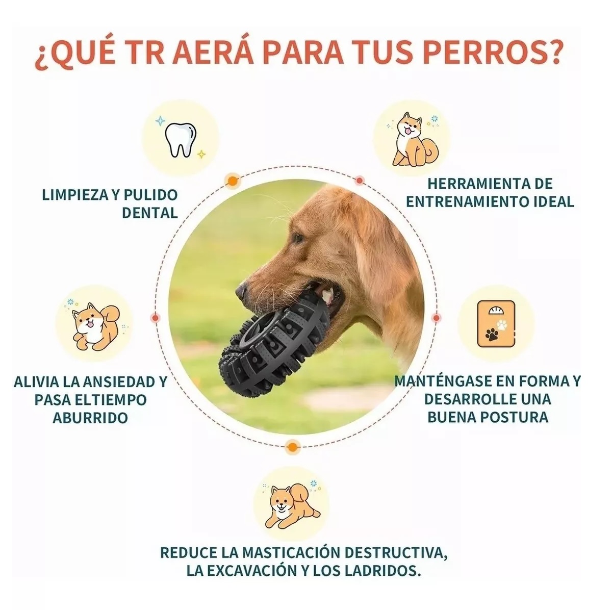 Juguete Para Perro Mordibles Grandes Neumáticos Goma