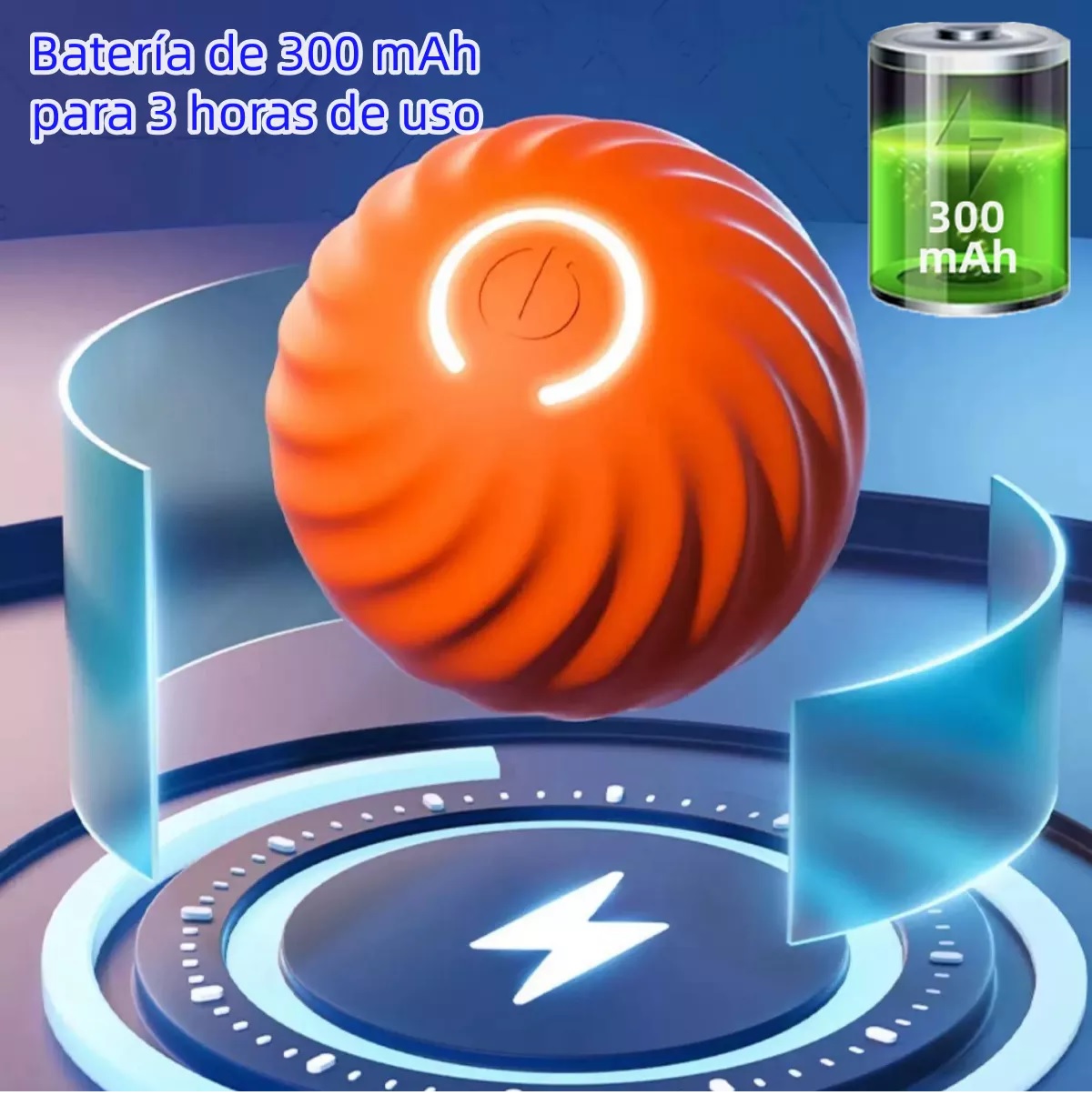 Juguete Interactivo Para Mascotas Que Se Mueve Automáticamen Naranja