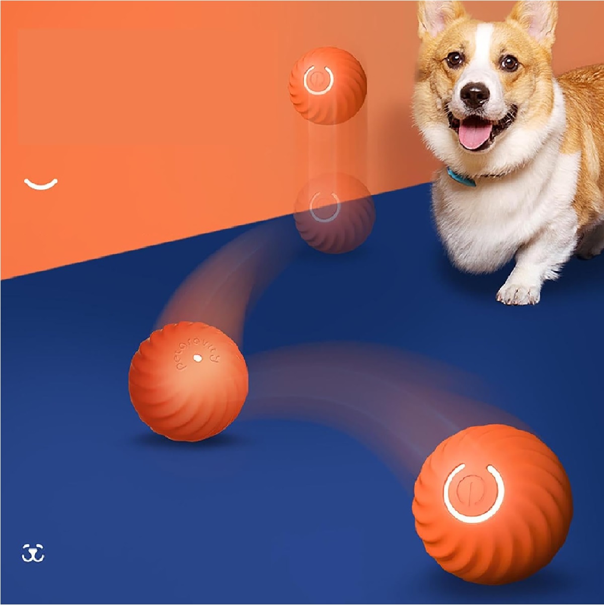 Juguete Interactivo Para Mascotas Que Se Mueve Automáticamen Naranja