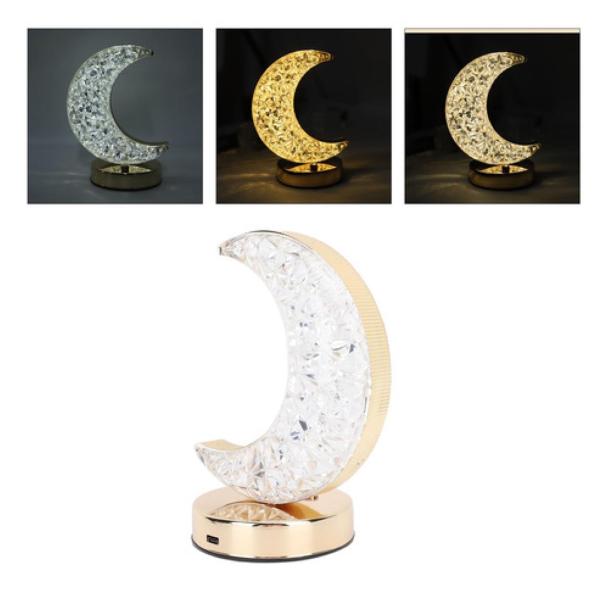 Lámpara Luz De Escritorio Led Recargable De 3 Modos Luna 