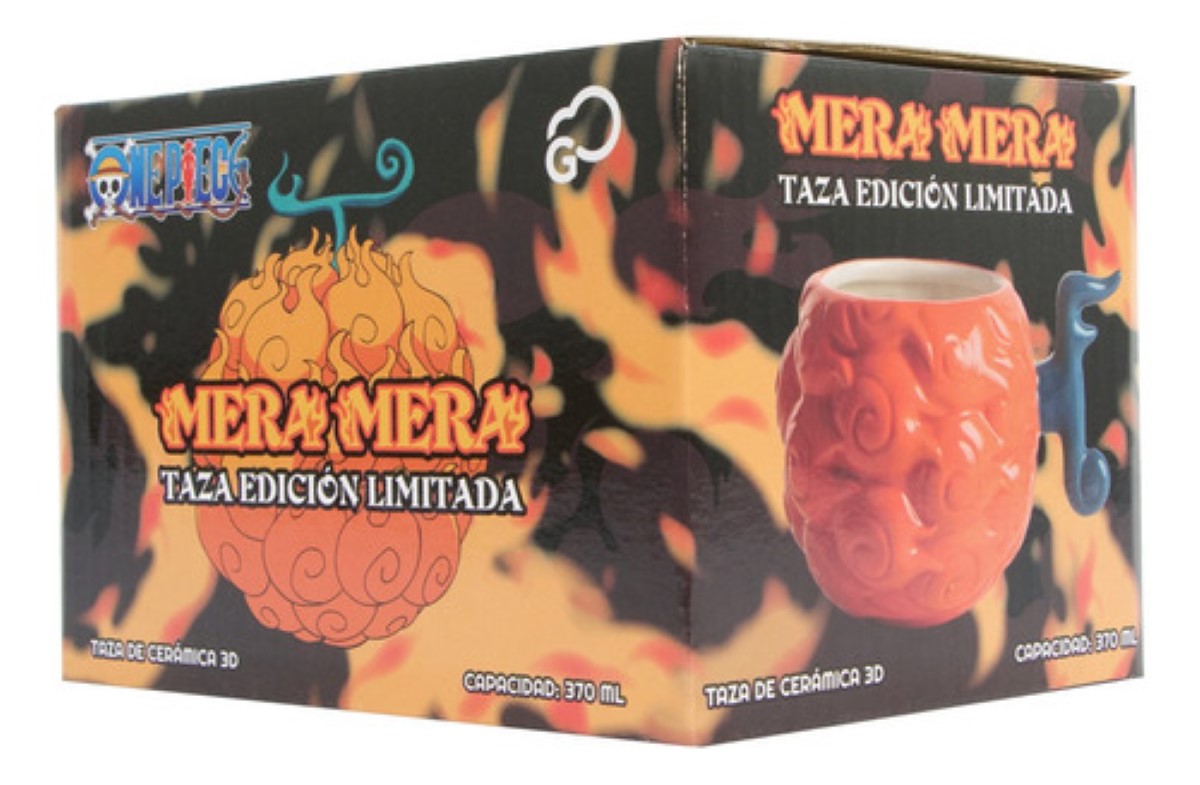 Taza de Cerámica One Piece 3d Edición Limitada Mera/gomu 370 ML Color Naranja 